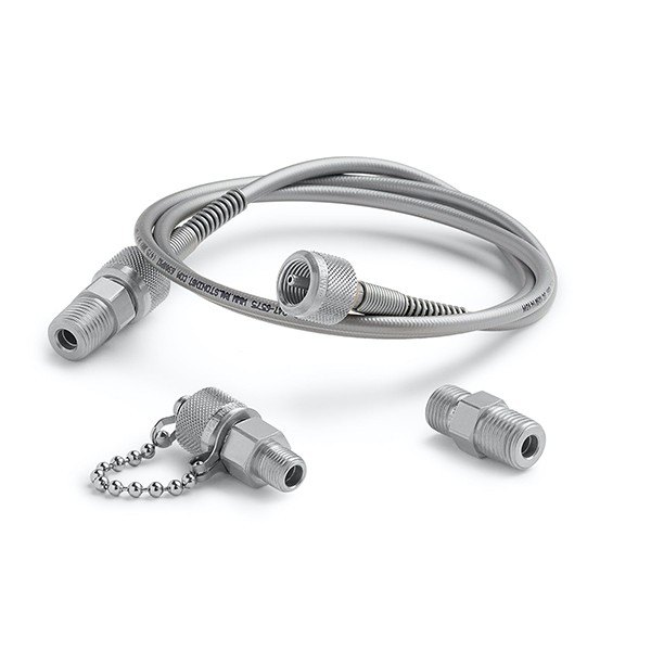 RALSTON INSTRUMENTS QTHA-KIT36-SS - 호스와 체인 캡이 달린 스테인리스 어댑터 구성품