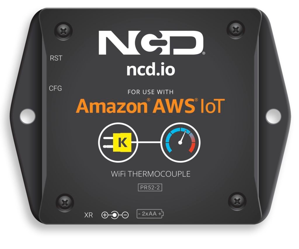 NCD PR58-4_AWS - NCD 로고가 새겨진 무선 센서 본체 전면부