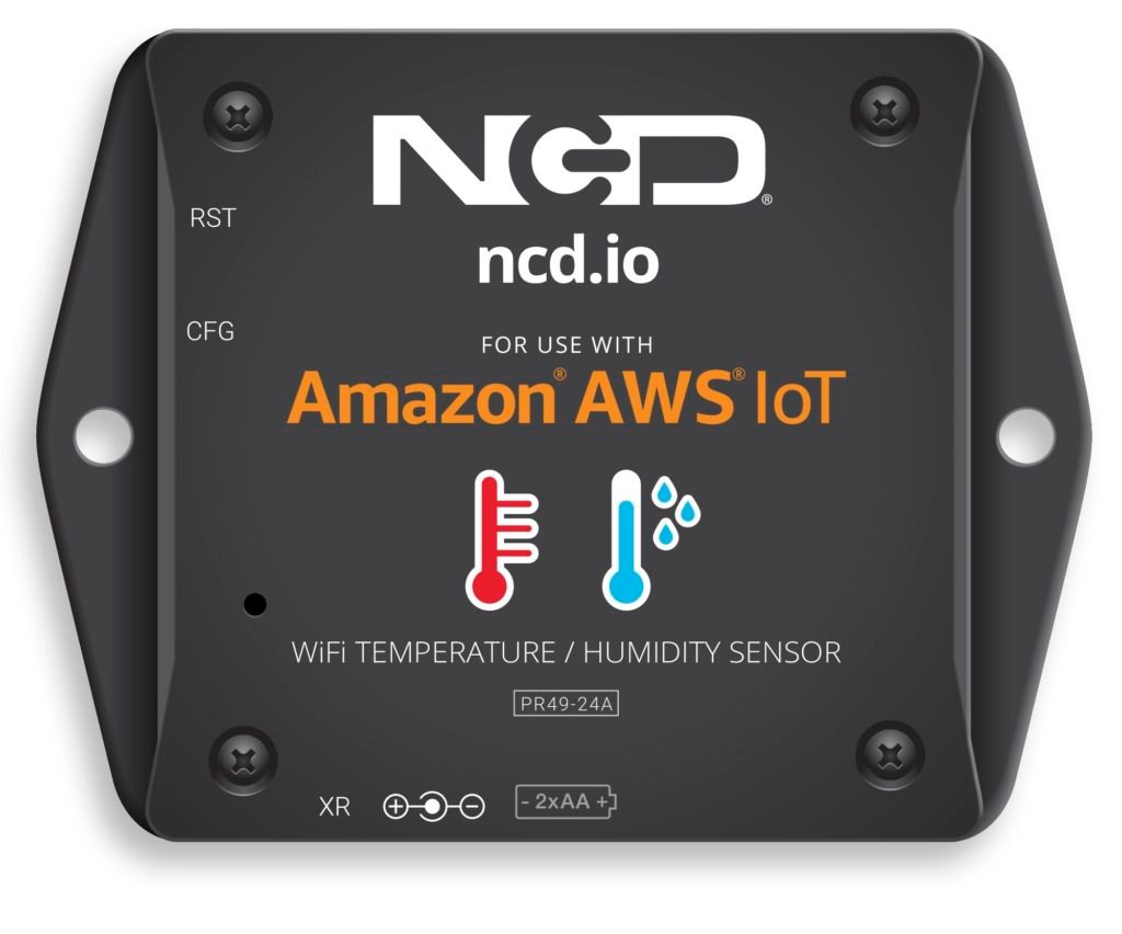 NCD PR58-1_AWS - NCD 로고가 새겨진 무선 센서 본체 전면부