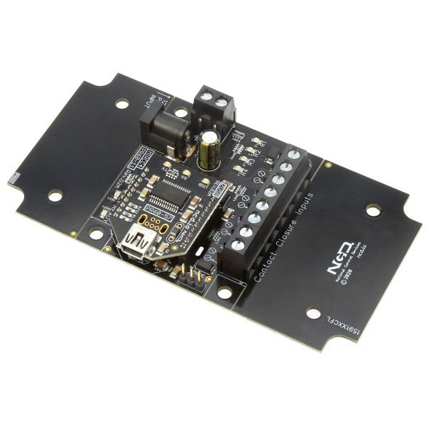 NCD PR60-11_MIRCC4_USB - USB 모듈과 단자대가 있는 4채널 접점 입력 기판