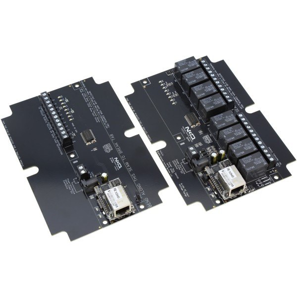 NCD MirCR8x_MCNET_KIT - 이더넷 포트가 있는 8채널 릴레이 컨트롤러 기판 한 쌍