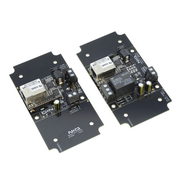 NCD MirCR1x_MCNET_KIT - 이더넷 포트가 있는 1채널 릴레이 컨트롤러 기판 한 쌍