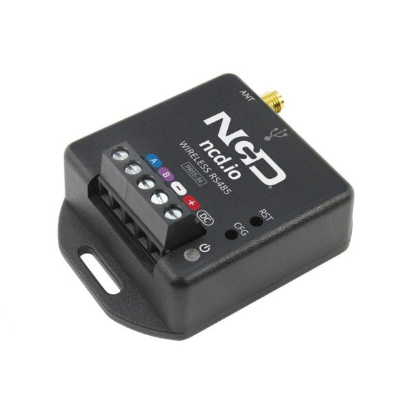 NCD PR55-34 - RS485 단자대와 장착 귀가 보이는 컨버터 본체
