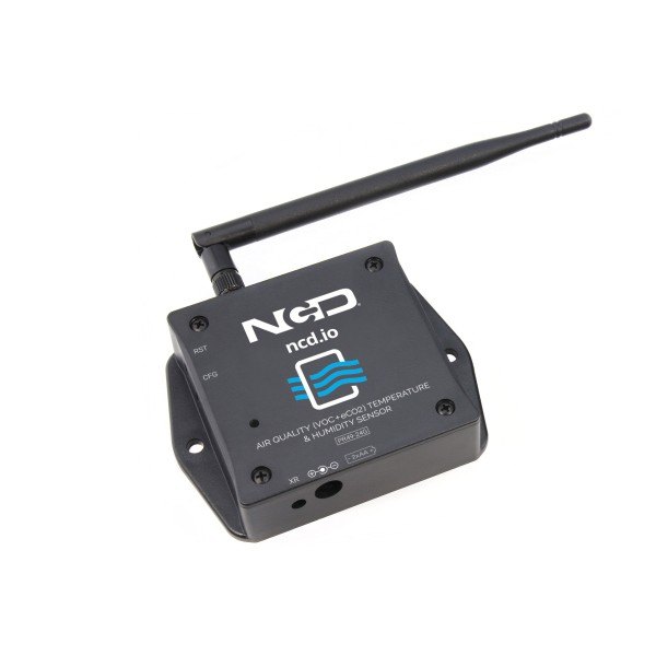 NCD PR49-24G - 안테나가 달린 공기질 센서 본체 비스듬한 모습