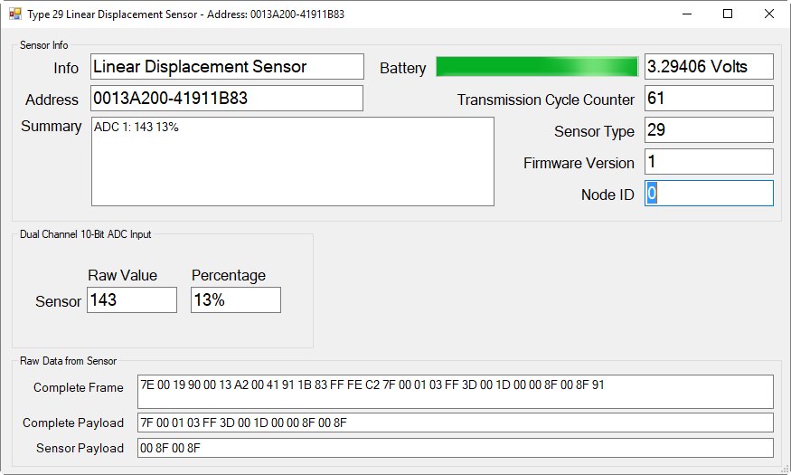 NCD PR55-2 - 변위 센서 값을 확인하는 PC 프로그램 화면