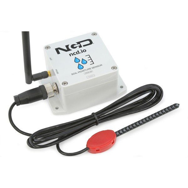 NCD PR55-2B - 본체와 토양 수분 센서 프로브가 연결된 모습