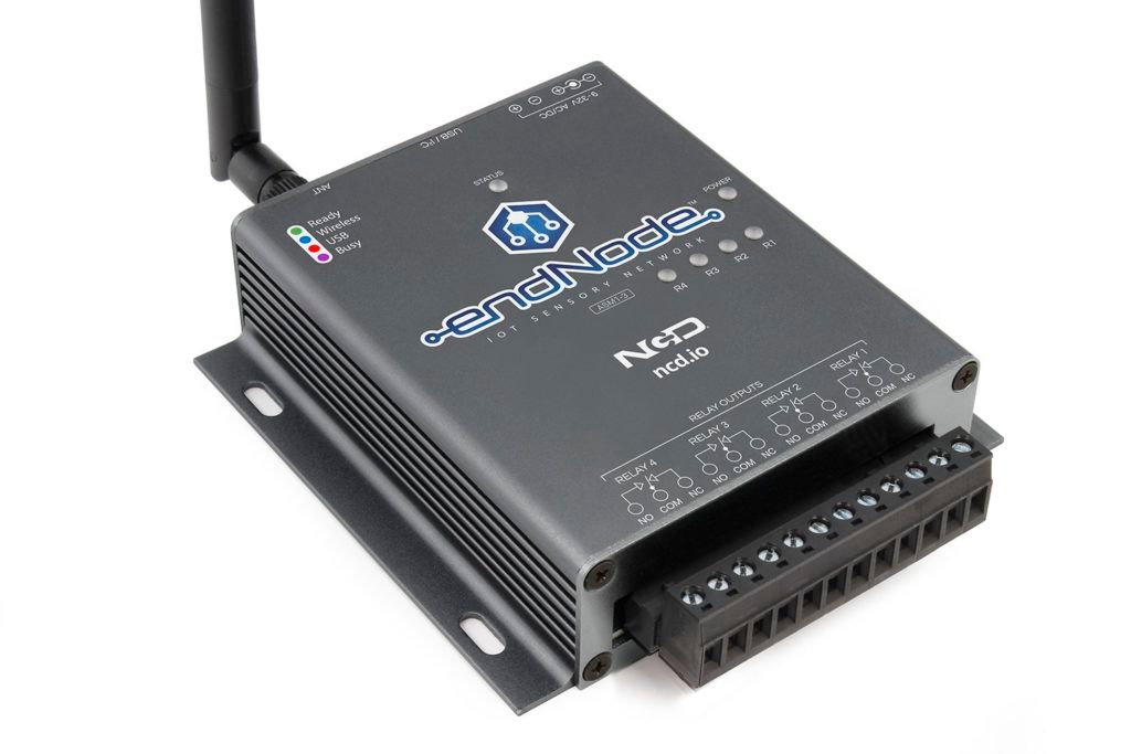 NCD ASM1-6 - 안테나와 단자대가 보이는 무선 endNode 본체 외형
