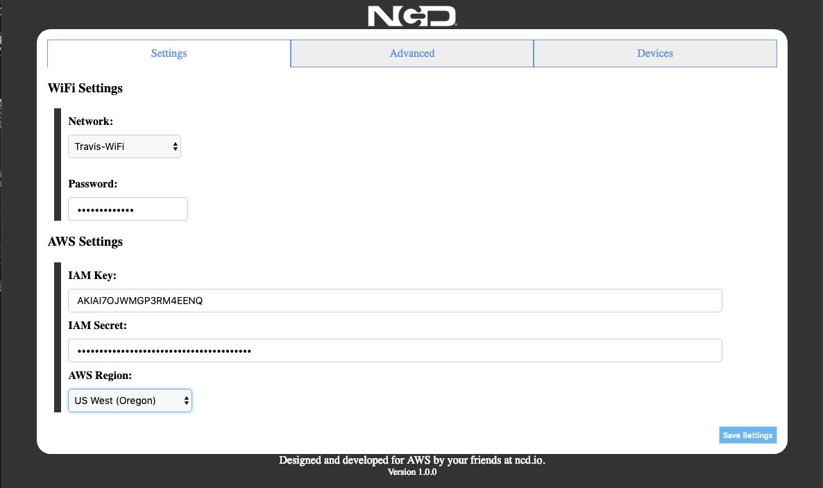 NCD PR55-21_AWS - 게이트웨이의 WiFi와 클라우드 설정 웹 화면