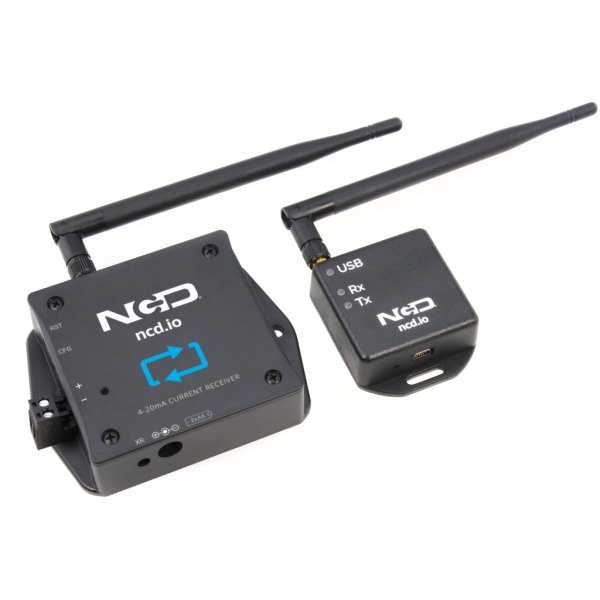 NCD PR52-9 - 수신기 본체와 USB 무선 모뎀이 함께 놓인 모습