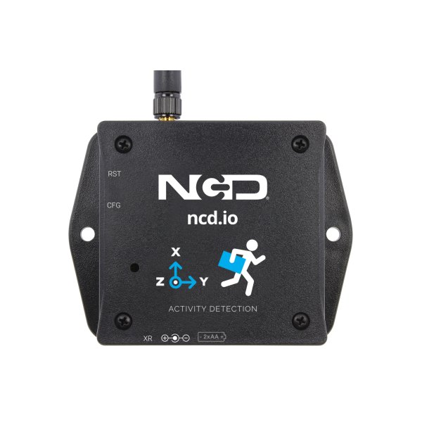 NCD PR49-24J - 축 방향 표시와 활동 감지 마크가 보이는 센서 정면