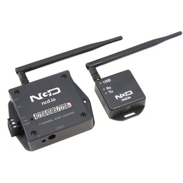 NCD PR52-3B - 카운터 본체와 USB 무선 모뎀이 함께 놓인 모습