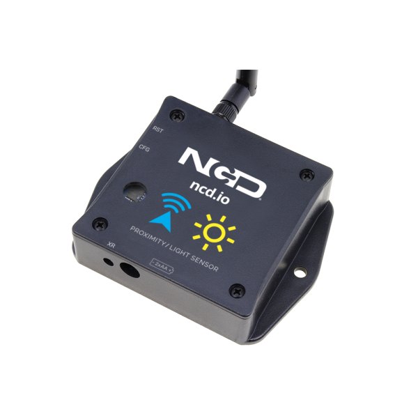NCD PR49-24B - 근접·조도 표시가 보이는 센서 본체 측면 모습