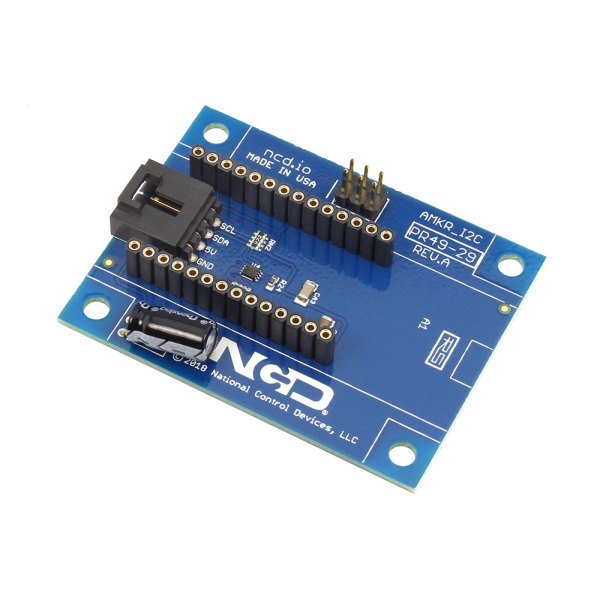 NCD PR49-29 - I2C 커넥터와 핀 소켓이 있는 MKR 실드 기판 모습