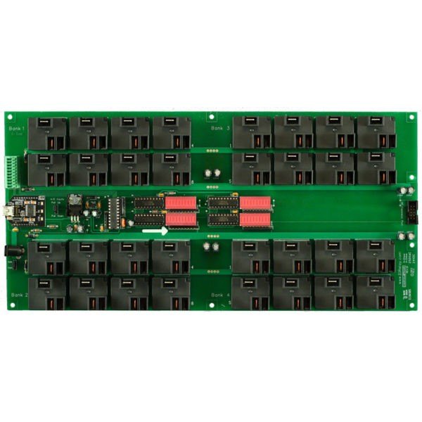 NCD ZADR3220PROXR - 대형 릴레이가 상하로 배열된 32채널 릴레이 보드