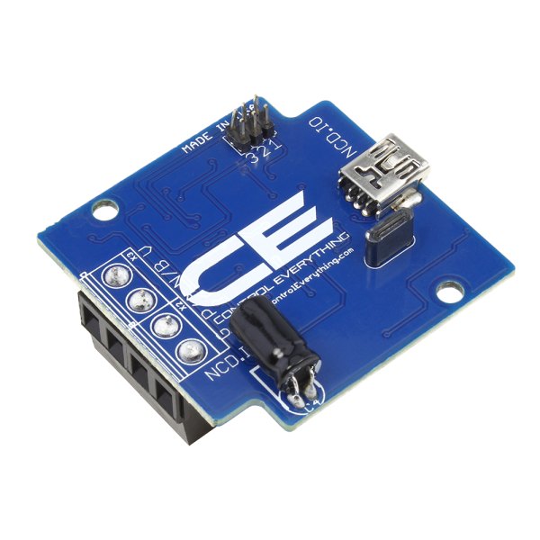 NCD PR49-4 - 미니 USB 포트와 단자대가 보이는 변환 기판 뒷면
