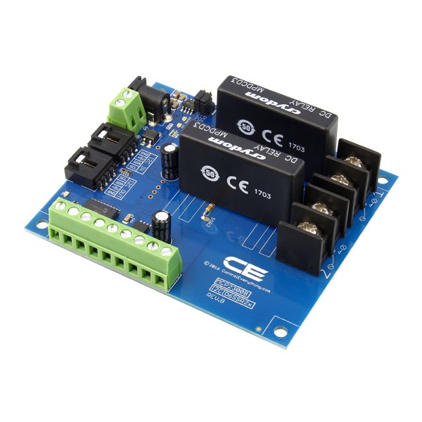 NCD 2 채널 솔리드 스테이트 릴레이 컨트롤러 + I2C 인터페이스가있는 GPIO 6 개 - 반대 방향에서 본 솔리드 스테이트 릴레이 보드 모습