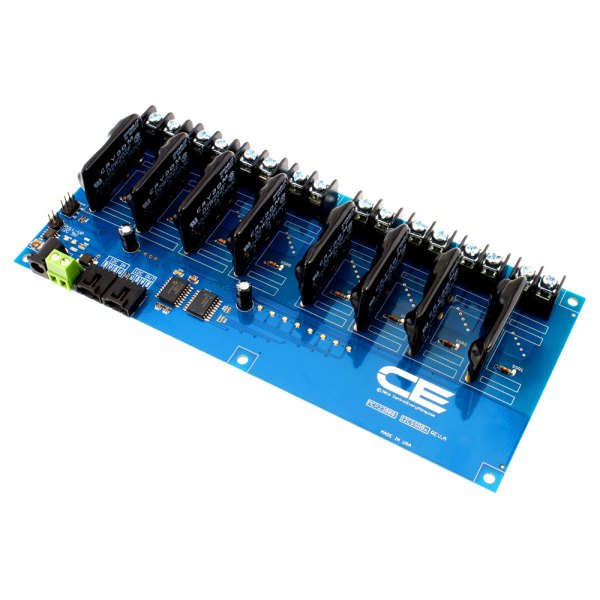 NCD I2C 인터페이스가있는 8 채널 솔리드 스테이트 릴레이 컨트롤러 - 솔리드 스테이트 릴레이 8개가 배열된 컨트롤러 보드