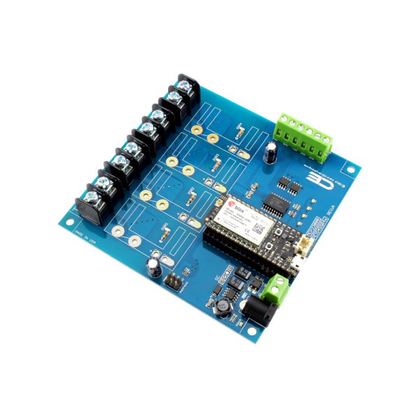 NCD 4 채널 솔리드 스테이트 릴레이 실드 + 4 GPIO (IoT 인터페이스 포함) - 단자대와 IoT 모듈이 장착된 4채널 릴레이 실드 기판