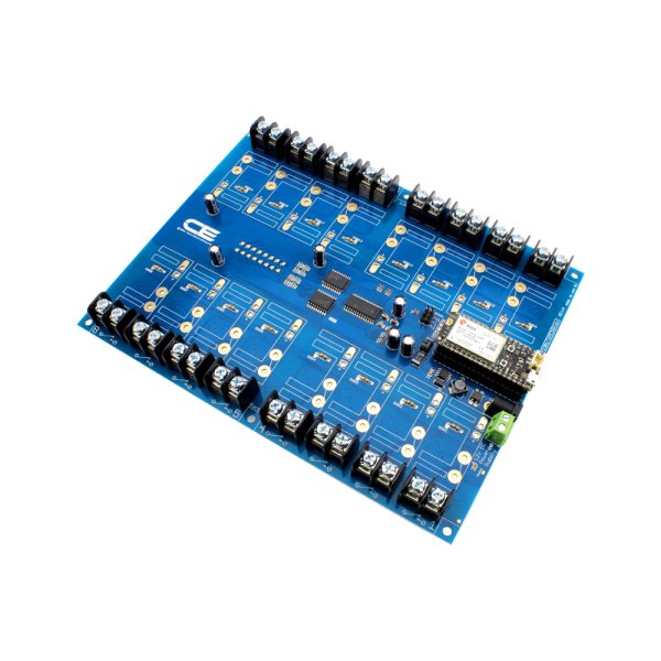 NCD IoT 인터페이스가있는 16 채널 솔리드 스테이트 릴레이 실드 - 단자대가 줄지어 배열된 16채널 릴레이 실드 기판