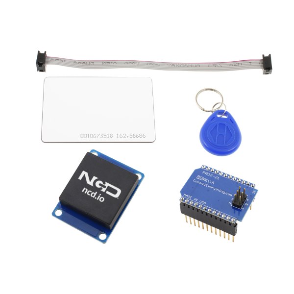 NCD PR32-21 - RFID 리더, 카드, 키 태그, 어댑터와 리본 케이블