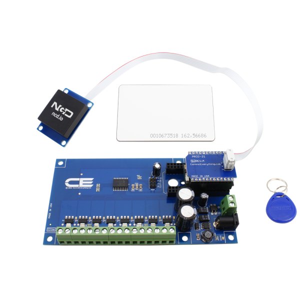NCD PR32-21 - 단자대 보드와 RFID 리더, 카드, 키 태그 구성