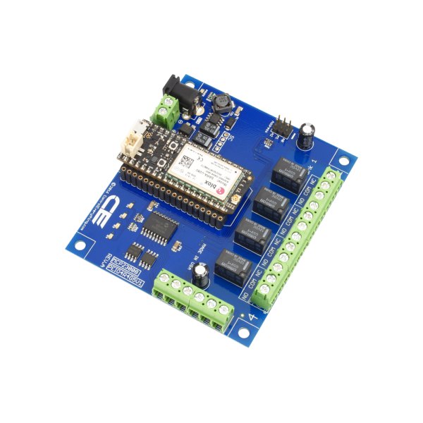 NCD 4 채널 1Amp SPDT 신호 릴레이 실드 + 4 GPIO (IoT 인터페이스 포함) - 무선 모듈과 신호 릴레이, 단자대가 실장된 보드
