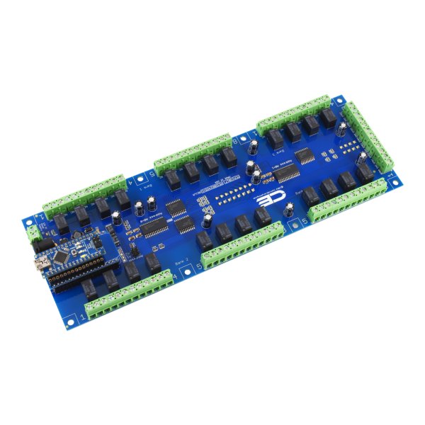 NCD 24 채널 1Amp SPDT 신호 릴레이 실드 + 8 개의 GPIO (IoT 인터페이스 포함) - 소형 컨트롤러 모듈이 장착된 24채널 릴레이 보드