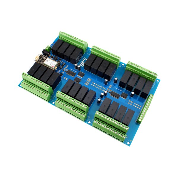 NCD 24 채널 DPDT 신호 릴레이 실드 + 8 개의 GPIO (IoT 인터페이스 포함) - 무선 모듈이 장착된 24채널 DPDT 릴레이 보드
