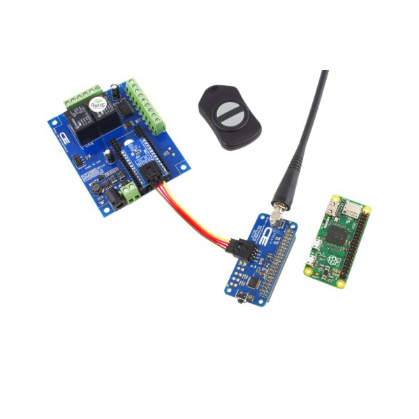 NCD 2 채널 범용 SPDT 릴레이 실드 + IoT 인터페이스가있는 GPIO 6 개 - 안테나 어댑터와 리모컨으로 릴레이 보드를 제어하는 구성