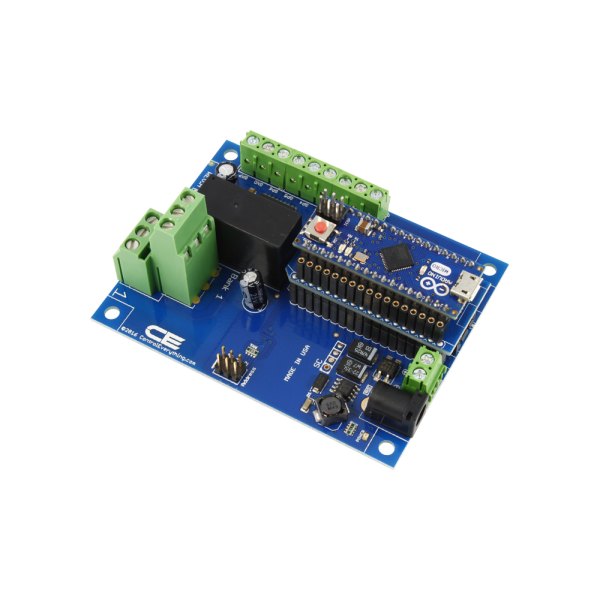 NCD 1 채널 DPDT 신호 릴레이 실드 + 7 GPIO (IoT 인터페이스 포함) - 소형 컨트롤러 모듈이 장착된 1채널 릴레이 보드