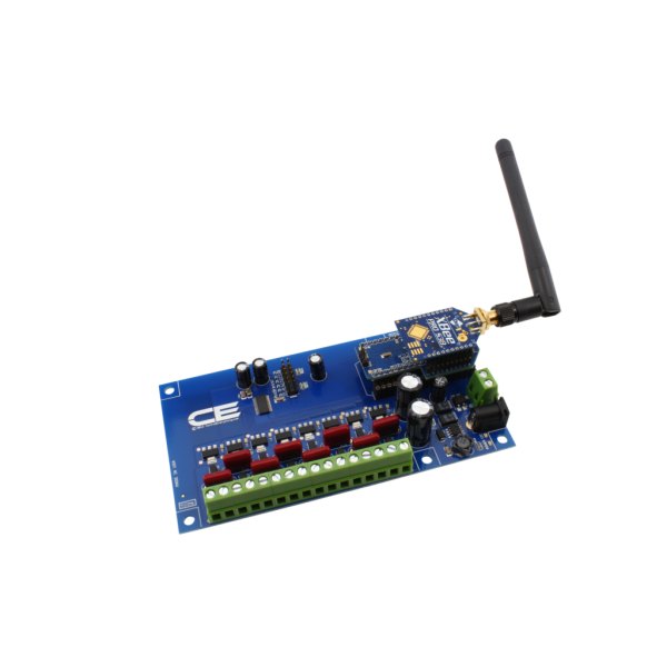 NCD PCA9685 IoT 인터페이스가있는 8 채널 8W 12V FET 드라이버 비례 밸브 컨트롤러 - 안테나가 달린 무선 모듈이 장착된 드라이버 보드