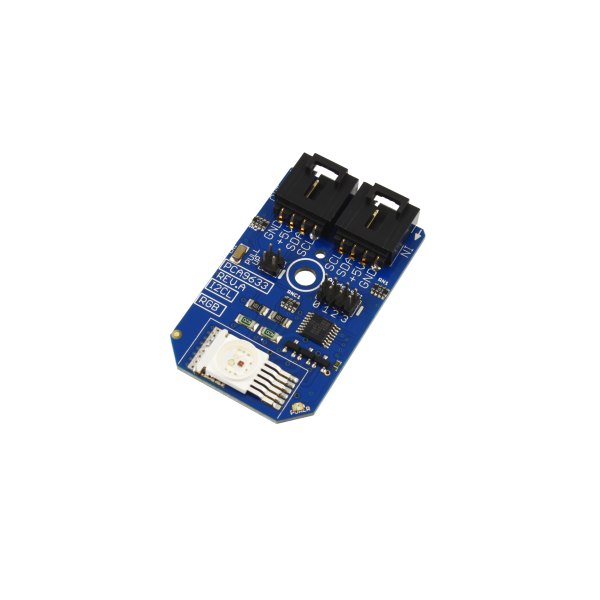 NCD PR19-20 - RGB LED가 실장된 파란 기판의 커넥터 쪽 모습