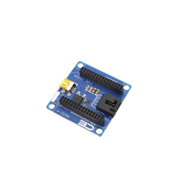 NCD PR32-4 - 소켓과 USB 포트가 있는 파란 인터페이스 쉴드