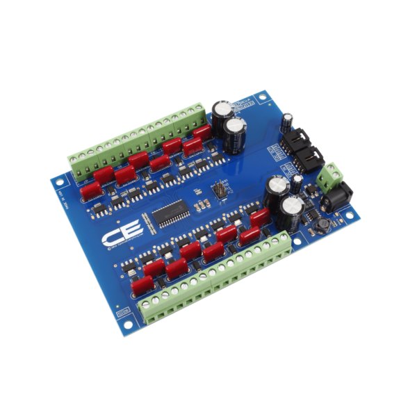 NCD MCP23017 I2C 인터페이스가있는 16 채널 8W 12V FET 솔레노이드 드라이버 밸브 컨트롤러 - 붉은 FET 소자와 녹색 단자대가 있는 밸브 컨트롤러 보드