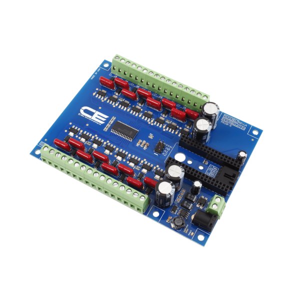 NCD MCP23017 IoT 인터페이스가있는 16 채널 8W 12V FET 솔레노이드 드라이버 밸브 컨트롤러 - 모듈 소켓과 녹색 단자대가 있는 FET 드라이버 보드