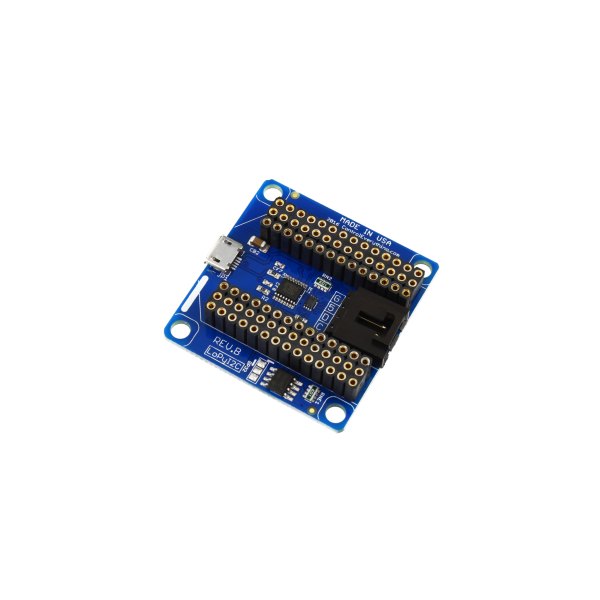 NCD PR34-7 - 소켓 핀과 마이크로 USB 포트가 있는 파란 쉴드 보드