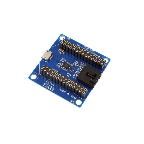 NCD PR34-1 - 소켓 핀과 마이크로 USB 포트가 있는 파란 쉴드 보드