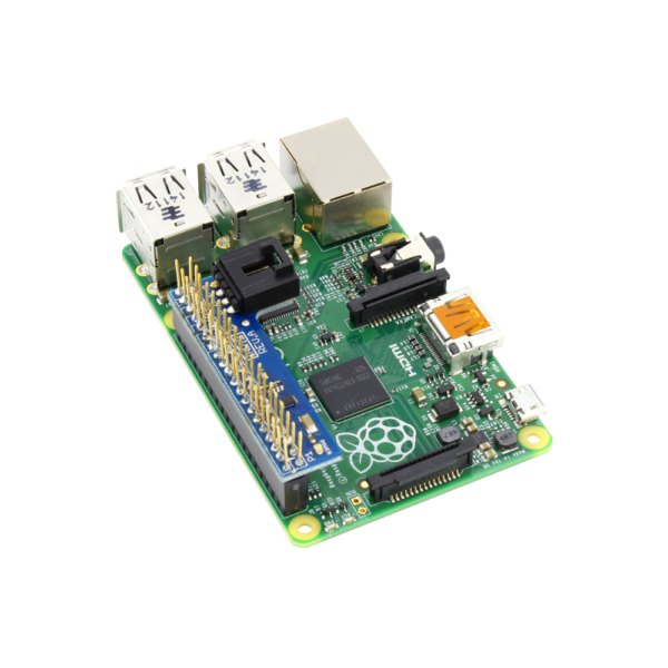 NCD PR2-1 - 라즈베리 파이에 안쪽 포트 I2C 쉴드를 장착한 모습