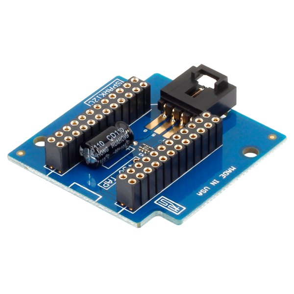 NCD PR1-21 - I2C 차폐 기판의 소켓 헤더와 커넥터가 보이는 모습
