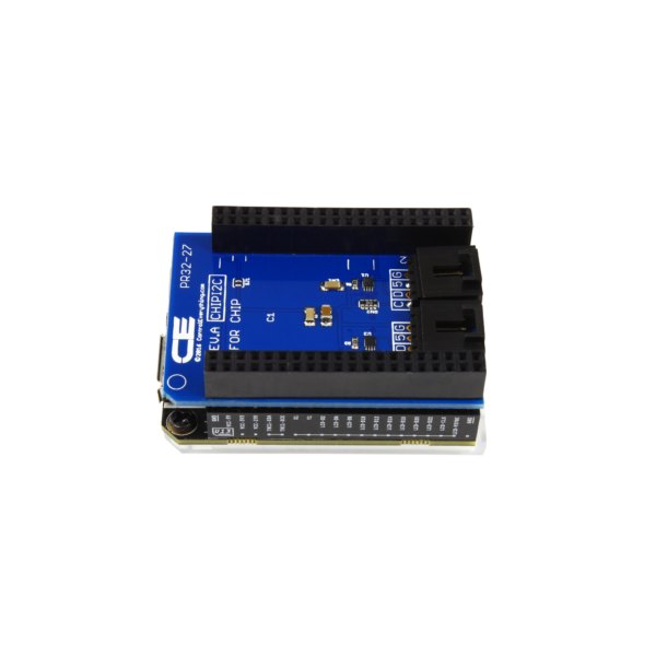 NCD PR32-27 - CHIP 보드 위에 I2C 쉴드를 결합한 모습