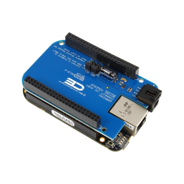NCD PR19-6 - 비글본 보드 위에 I2C 쉴드를 장착한 모습