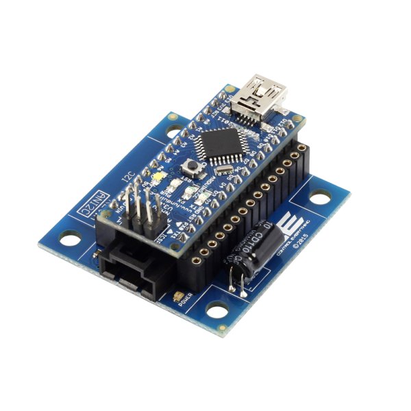 NCD PR1-17 - I2C 쉴드에 나노 보드를 결합한 상단 모습