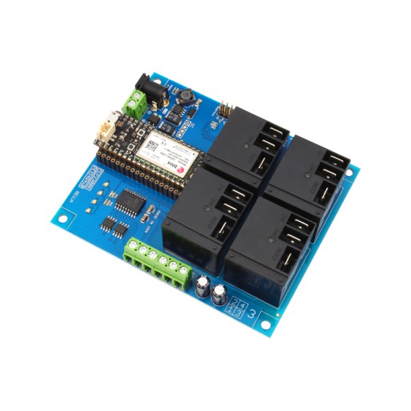 NCD 4 채널 고전력 릴레이 컨트롤러 실드 + 4 GPIO (IoT 인터페이스 포함) - 파티클 보드가 장착된 4채널 릴레이 컨트롤러 실드