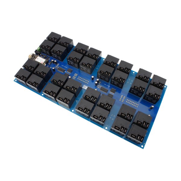 NCD IoT 인터페이스가있는 32 채널 고전력 릴레이 컨트롤러 실드 - 릴레이가 줄지어 배치된 32채널 컨트롤러 실드
