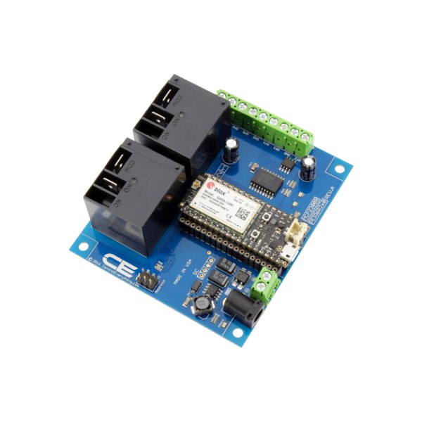 NCD 2 채널 고전력 릴레이 컨트롤러 실드 + IoT 인터페이스가있는 GPIO 6 개 - 릴레이 두 개와 단자대가 있는 컨트롤러 실드 모습