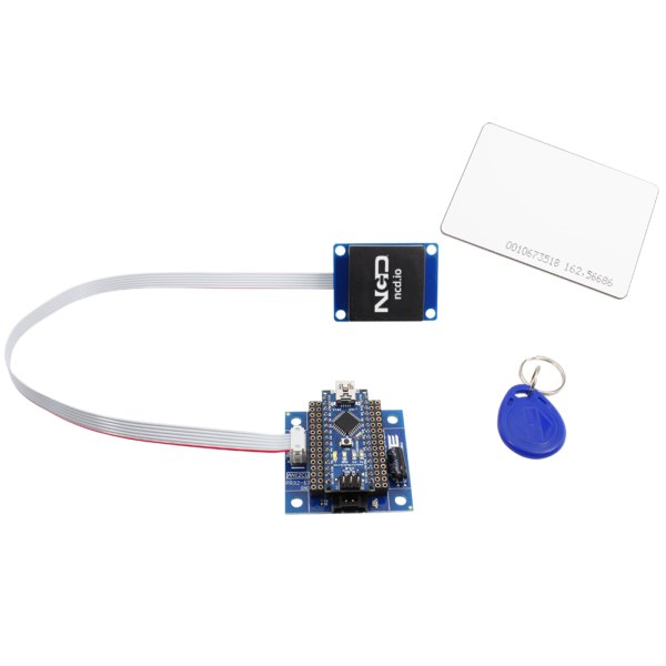 NCD PR32-13 - RFID 리더 모듈을 아두이노 나노 어댑터에 연결한 구성
