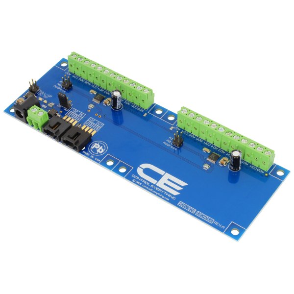 NCD PR2-5 - 단자대와 전원 잭, I2C 커넥터가 보이는 기판