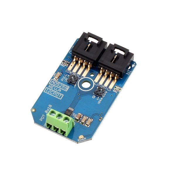 NCD Analog Devices AD5259 디지털 포텐쇼미터 1 채널 256- 위치 I2C 미니 모듈 - 커넥터가 위쪽에 있는 포텐쇼미터 미니 모듈