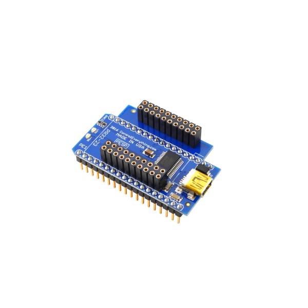NCD PR32-23 - 소켓 헤더와 USB 포트가 보이는 어댑터 기판