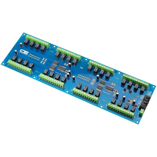 NCD I2C 인터페이스가있는 32 채널 1A SPDT 신호 릴레이 컨트롤러 - 단자대가 늘어선 32채널 릴레이 컨트롤러 전체 모습